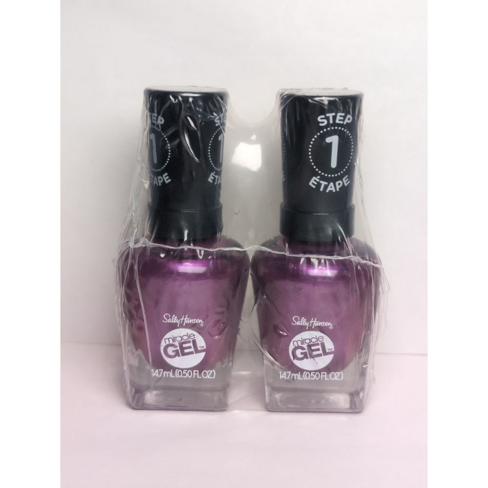 2-Pack SALLY HANSEN Miracle Gel Nail Polish, Sealed, Color- "Hunger Flames"